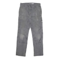 CARHARTT Mens Cotton Blend Grey Relaxed Straight Trousers W32 L32 Workwear