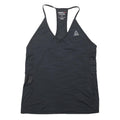REEBOK Girls Black Racer Back Sports Tank Top M Activewear Fitness Gym