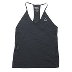 REEBOK Girls Black Racer Back Sports Tank Top M Activewear Fitness Gym