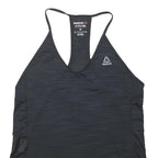 REEBOK Girls Black Racer Back Sports Tank Top M Activewear Fitness Gym