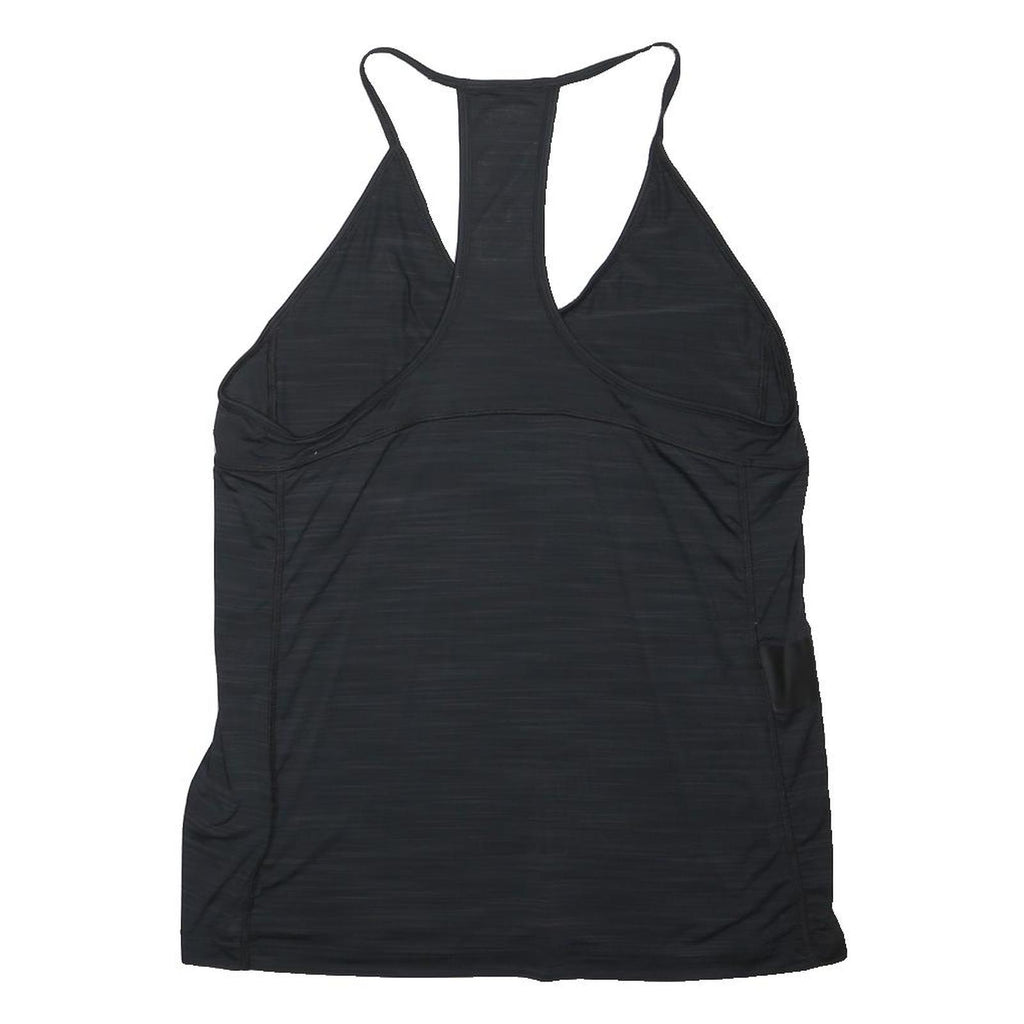 REEBOK Girls Black Racer Back Sports Tank Top M Activewear Fitness Gym