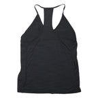 REEBOK Girls Black Racer Back Sports Tank Top M Activewear Fitness Gym