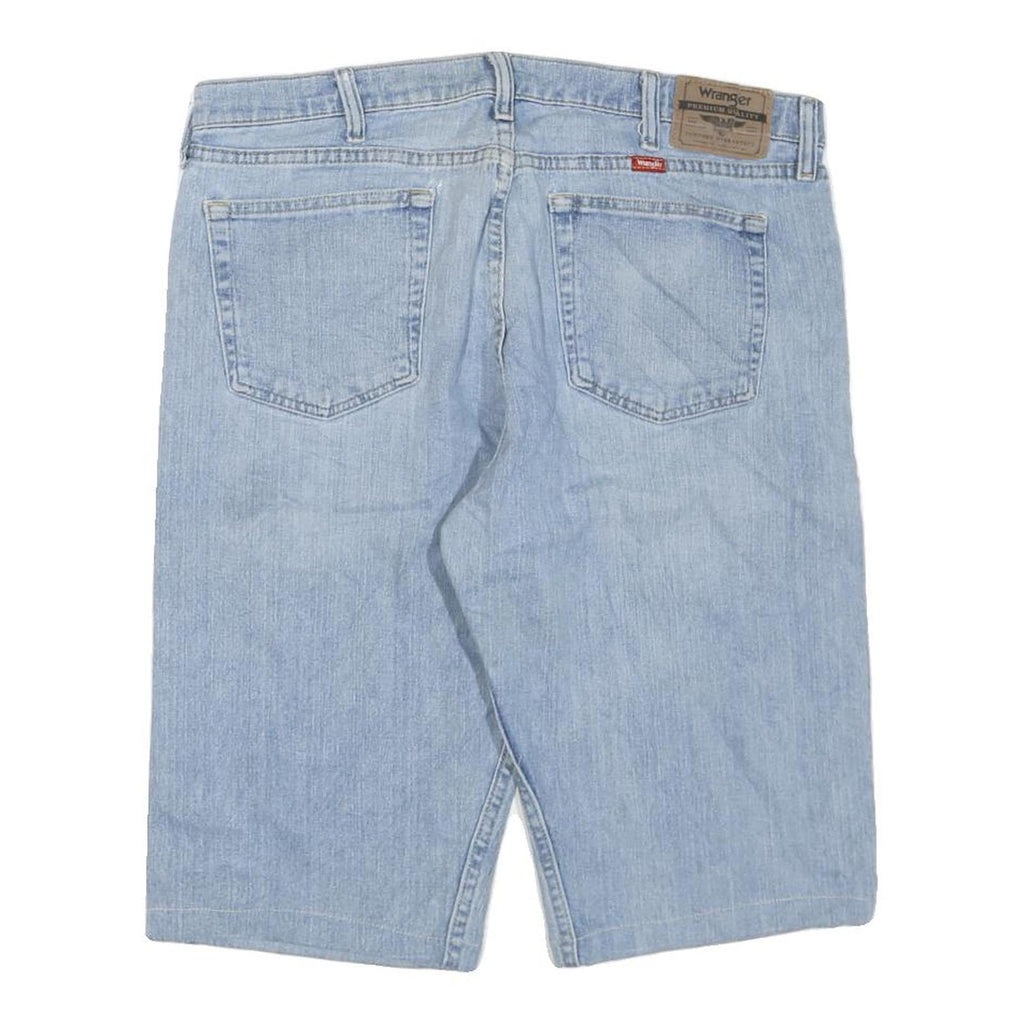 WRANGLER Mens Shorts Blue Denim Casual L W36 Comfortable Cotton Blend