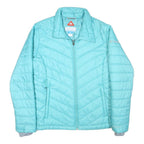 COLUMBIA Womens Blue Lightweight Jacket L Polyester Blend Quilted Warm Zip