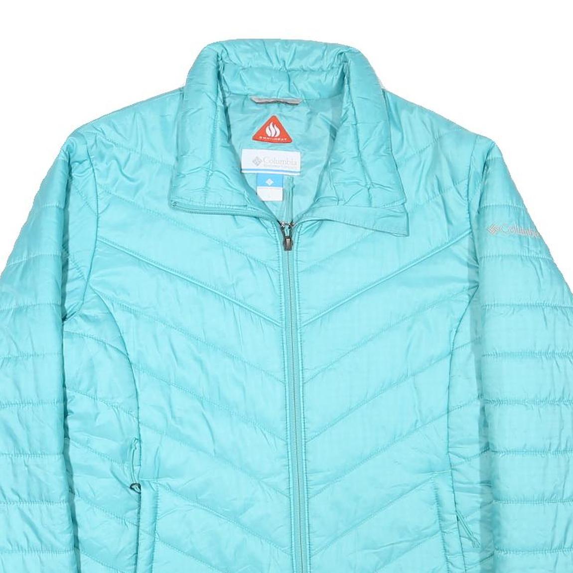COLUMBIA Womens Blue Lightweight Jacket L Polyester Blend Quilted Warm Zip