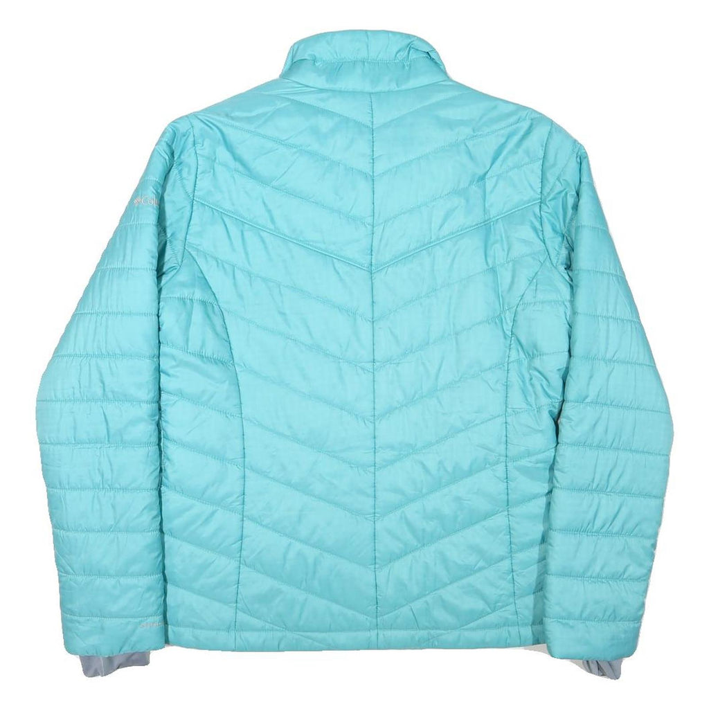 COLUMBIA Womens Blue Lightweight Jacket L Polyester Blend Quilted Warm Zip