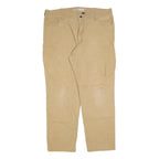 CARHARTT Mens Jeans Beige Relaxed Straight Denim W40 L32 Workwear Zip Closure