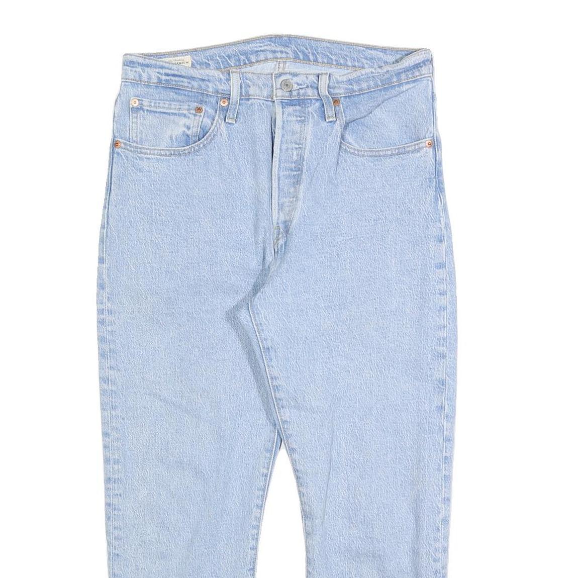 LEVI'S 501 Womens Jeans Blue Regular Straight Denim Light W30 L25 Classic Fit