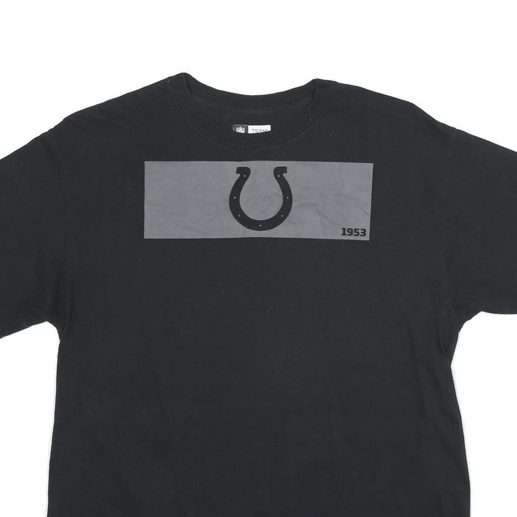NFL Mens Black Graphic T-Shirt L Short Sleeve Crew Neck Cotton Casual