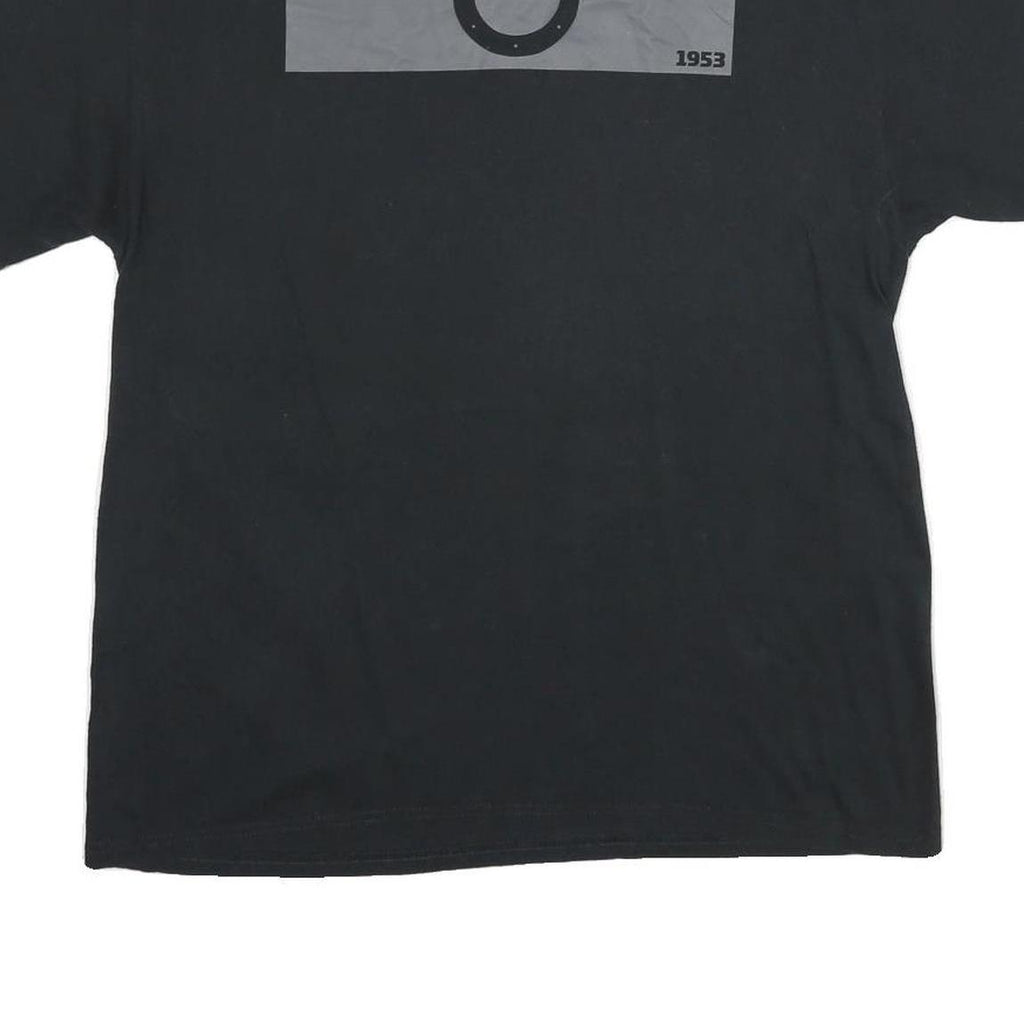 NFL Mens Black Graphic T-Shirt L Short Sleeve Crew Neck Cotton Casual