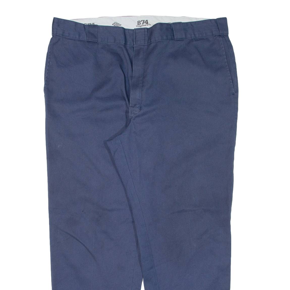 DICKIES 874 Workwear Mens Trousers Blue Regular Straight W40 L28
