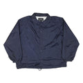 SIGMA Mens Navy Blue Coach Jacket L Nylon Plain Button Closure Casual Training