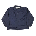 SIGMA Mens Navy Blue Coach Jacket L Nylon Plain Button Closure Casual Training