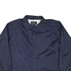 SIGMA Mens Navy Blue Coach Jacket L Nylon Plain Button Closure Casual Training