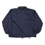 SIGMA Mens Navy Blue Coach Jacket L Nylon Plain Button Closure Casual Training