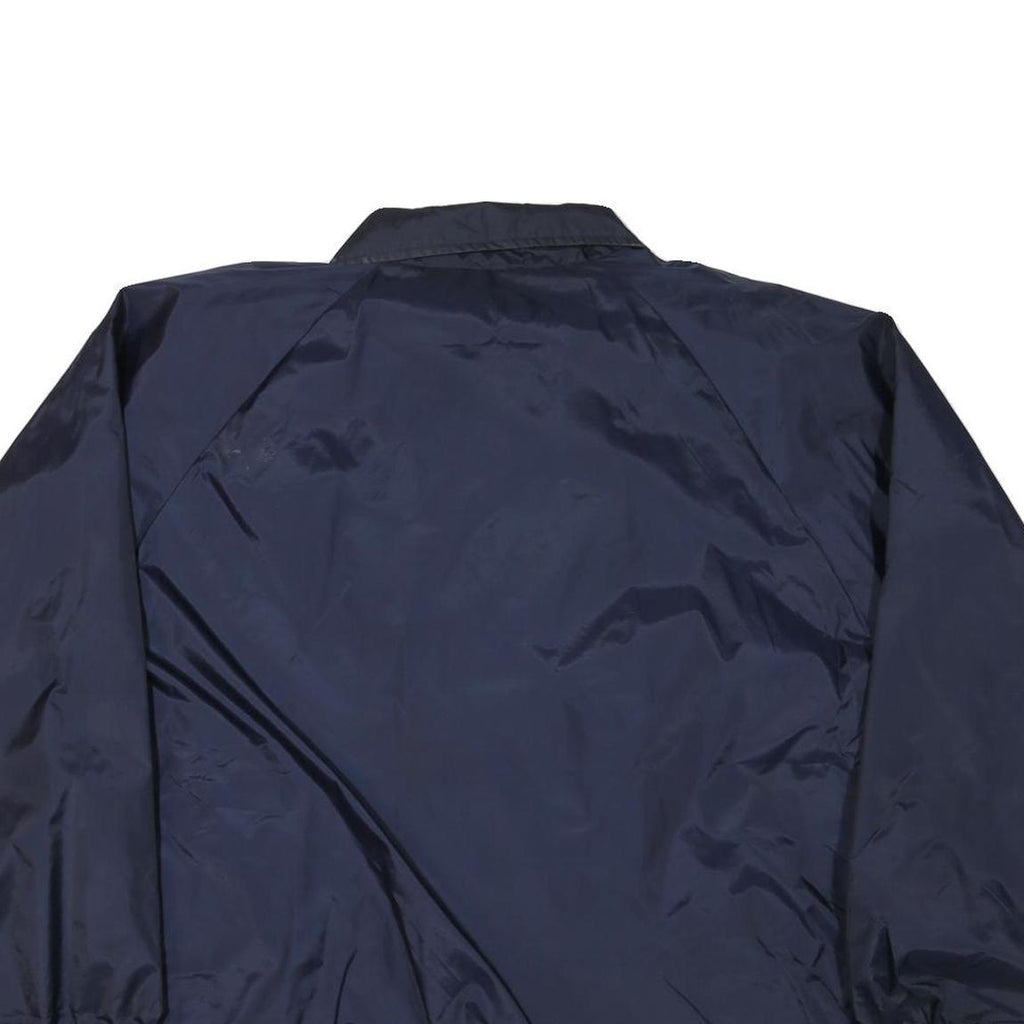 SIGMA Mens Navy Blue Coach Jacket L Nylon Plain Button Closure Casual Training