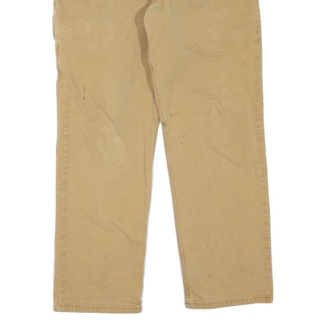 CARHARTT Mens Jeans Beige Regular Straight Denim W34 L27 Casual Workwear