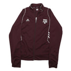 ADIDAS Mens Maroon Texas A&M Soccer Jacket S Cotton Blend Zip Track Top