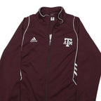 ADIDAS Mens Maroon Texas A&M Soccer Jacket S Cotton Blend Zip Track Top