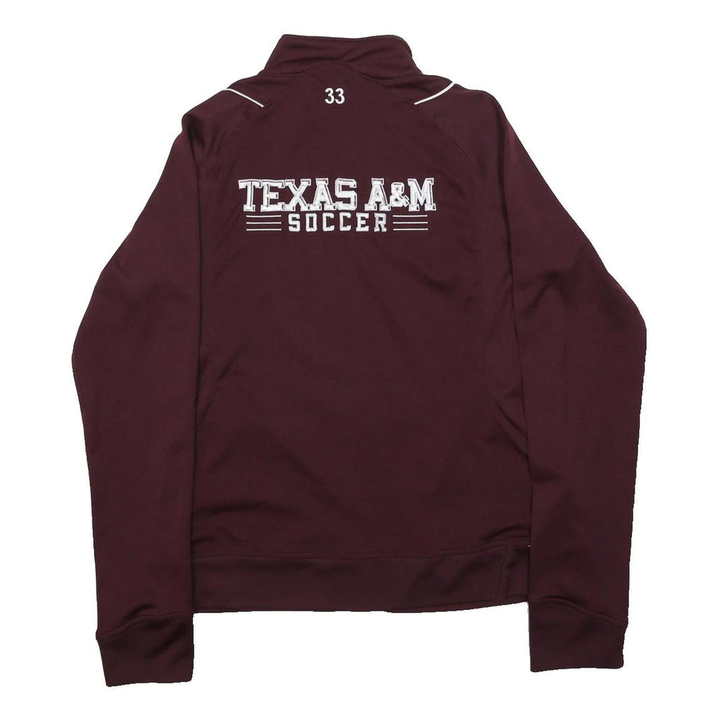 ADIDAS Mens Maroon Texas A&M Soccer Jacket S Cotton Blend Zip Track Top