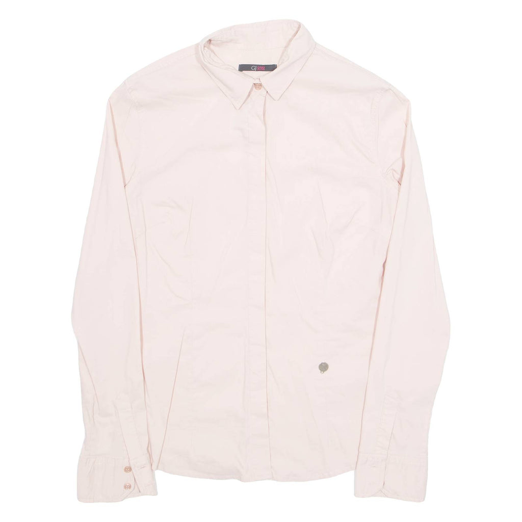 GAUDI JEANS Womens Shirt Pink Collared Long Sleeve M