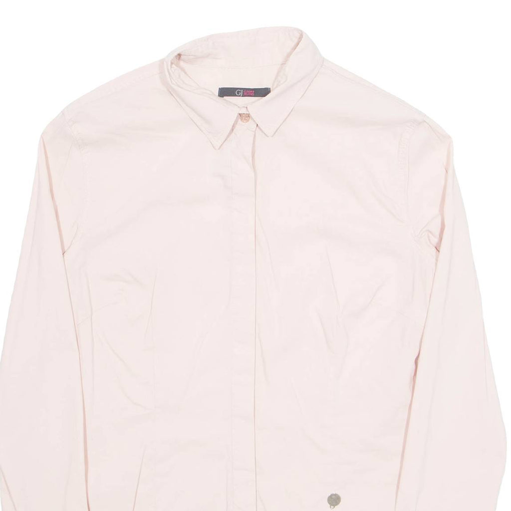 GAUDI JEANS Womens Shirt Pink Collared Long Sleeve M