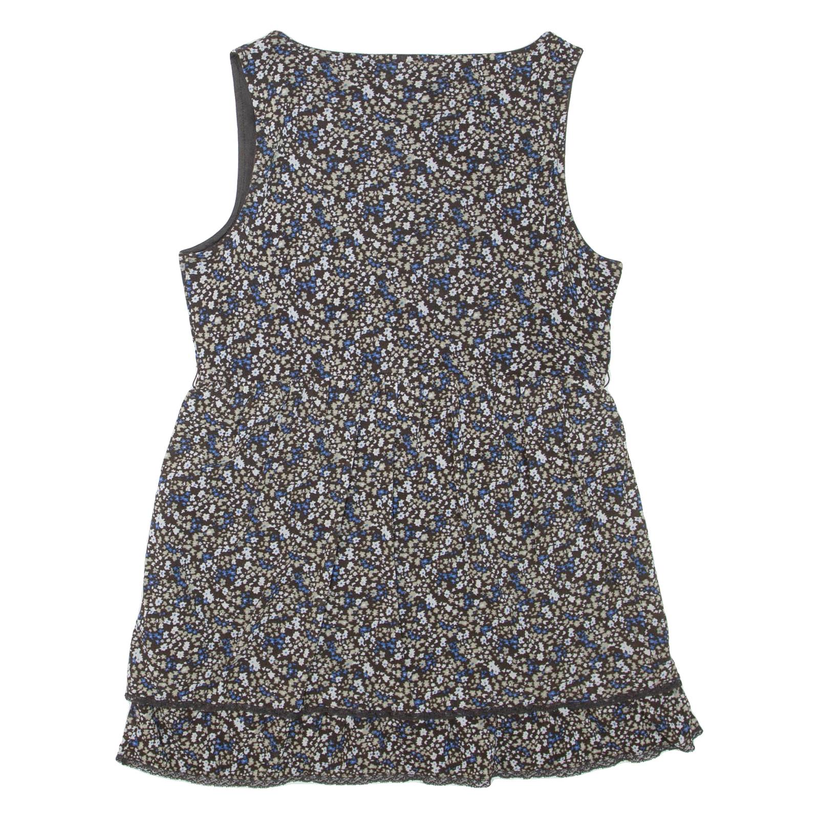 TOM TAILOR Womens Smock Vest Brown Sleeveless Floral M