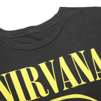 Mens Black Nirvana Graphic T-Shirt M Short Sleeve Crew Neck Cotton Blend