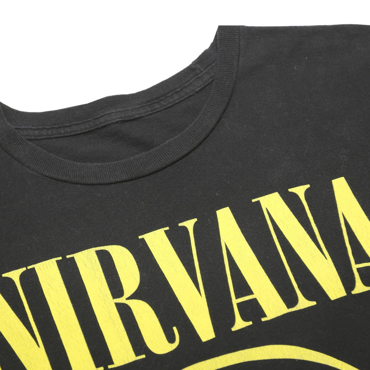 Mens Black Nirvana Graphic T-Shirt M Short Sleeve Crew Neck Cotton Blend