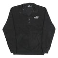 PUMA Mens Black Plain Pullover Polyester Jumper M Sportswear Lightweight