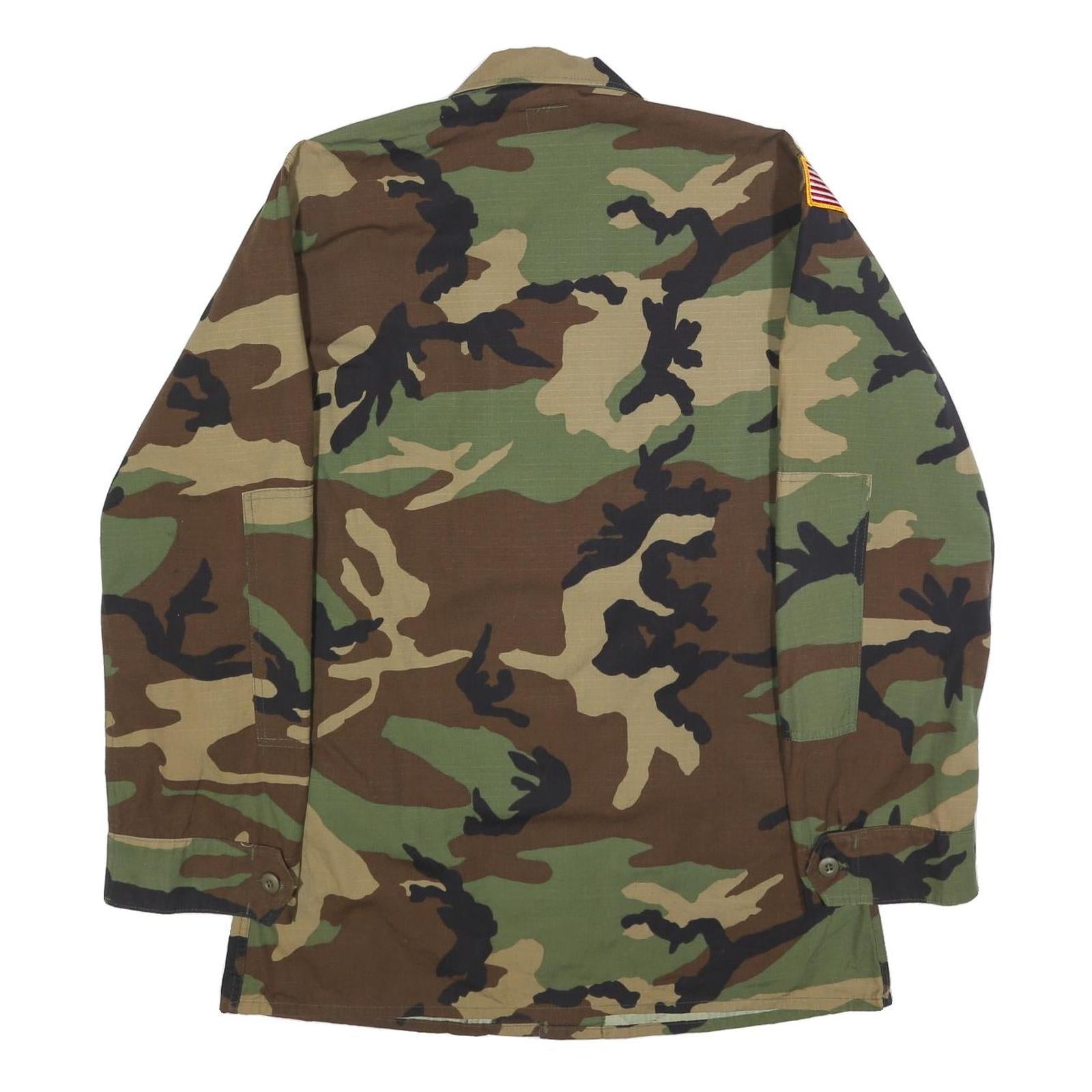 STEPS INC. Mens Green & Brown U.S. Army Camouflage Jacket M Cotton Blend