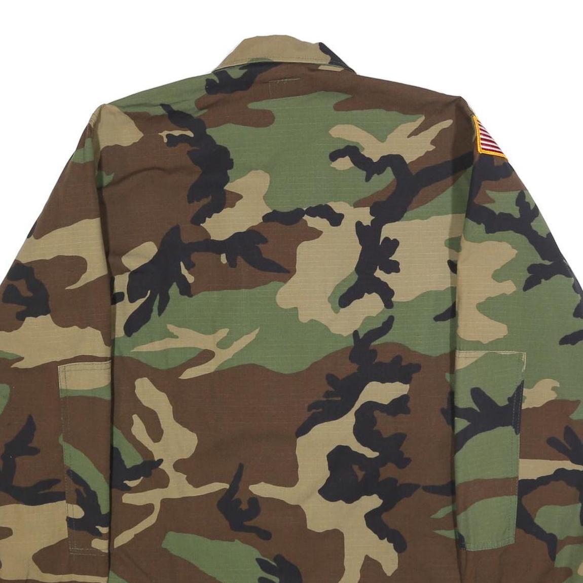 STEPS INC. Mens Green & Brown U.S. Army Camouflage Jacket M Cotton Blend