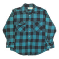 ST JOHNS BAY Mens Blue & Black Checked Shirt XL Casual Button-Down Long Sleeve