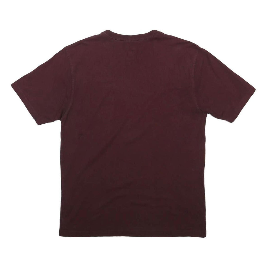 CARHARTT Mens Maroon Pocket T-Shirt M Short Sleeve Crew Neck Workwear Cotton