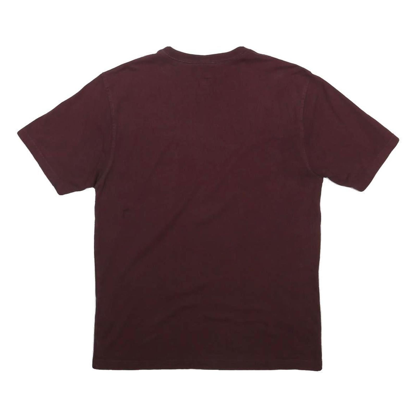 CARHARTT Mens Maroon Pocket T-Shirt M Short Sleeve Crew Neck Workwear Cotton