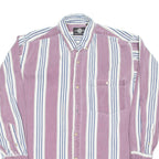 ANTANA Mens Shirt Purple Striped Long Sleeve M
