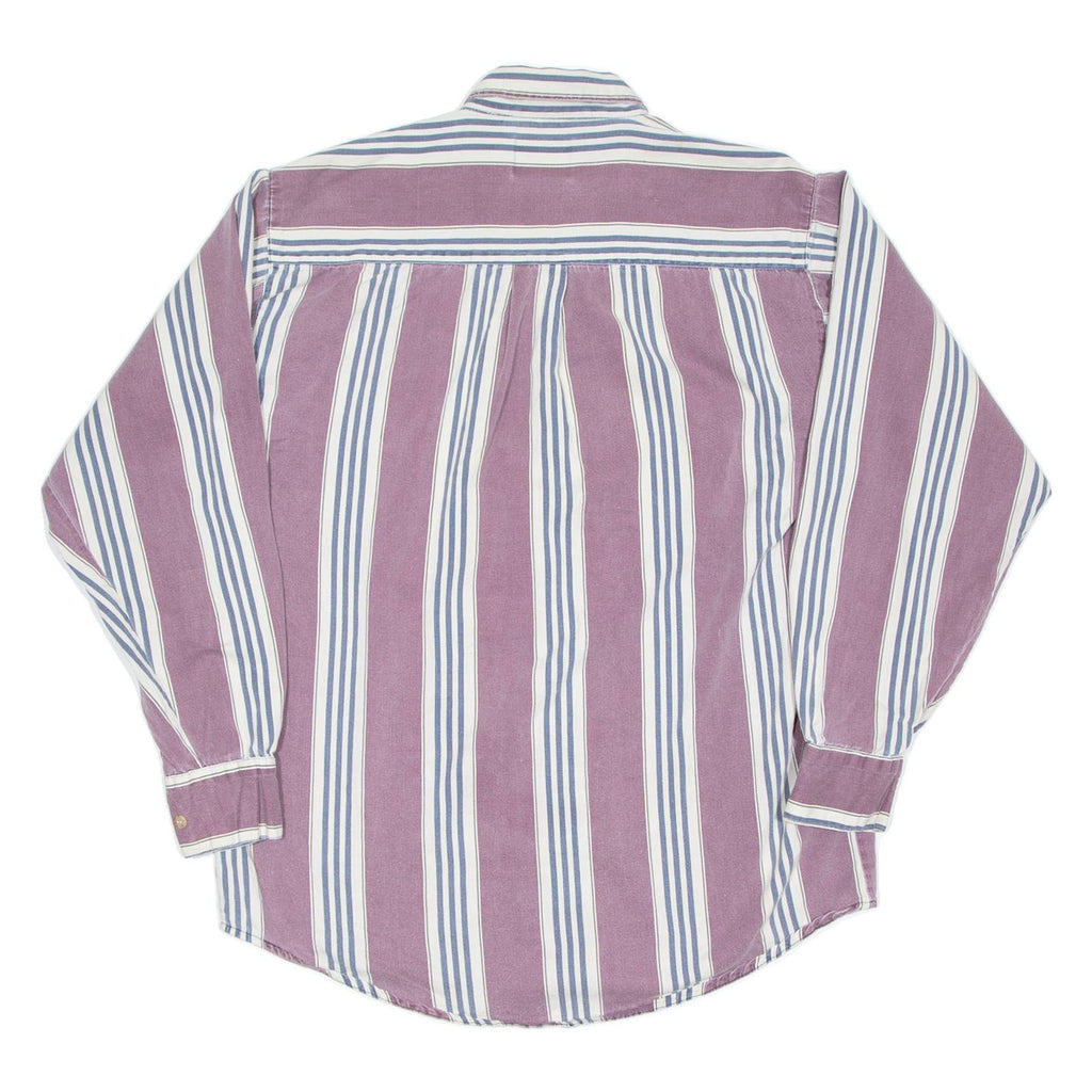 ANTANA Mens Shirt Purple Striped Long Sleeve M