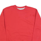 CHAMPION Mens Red Cotton Blend Crew Neck M Sweatshirt Pullover Plain Casual