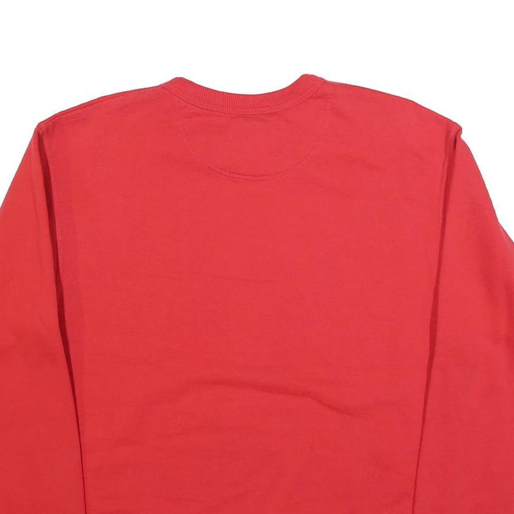 CHAMPION Mens Red Cotton Blend Crew Neck M Sweatshirt Pullover Plain Casual