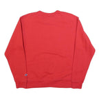 CHAMPION Mens Red Cotton Blend Crew Neck M Sweatshirt Pullover Plain Casual