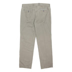 TOMMY HILFIGER Mens Cotton Blend Beige Regular Fit Button Trousers W38 L32