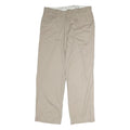 CHAPS Mens Cotton Blend Beige Regular Straight Trousers W36 L32 Casual Classic