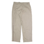 CHAPS Mens Cotton Blend Beige Regular Straight Trousers W36 L32 Casual Classic