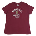 NIKE Womens Maroon Modesto Nuts Baseball Graphic T-Shirt 2XL Short Sleeve Crew