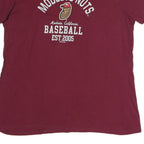 NIKE Womens Maroon Modesto Nuts Baseball Graphic T-Shirt 2XL Short Sleeve Crew