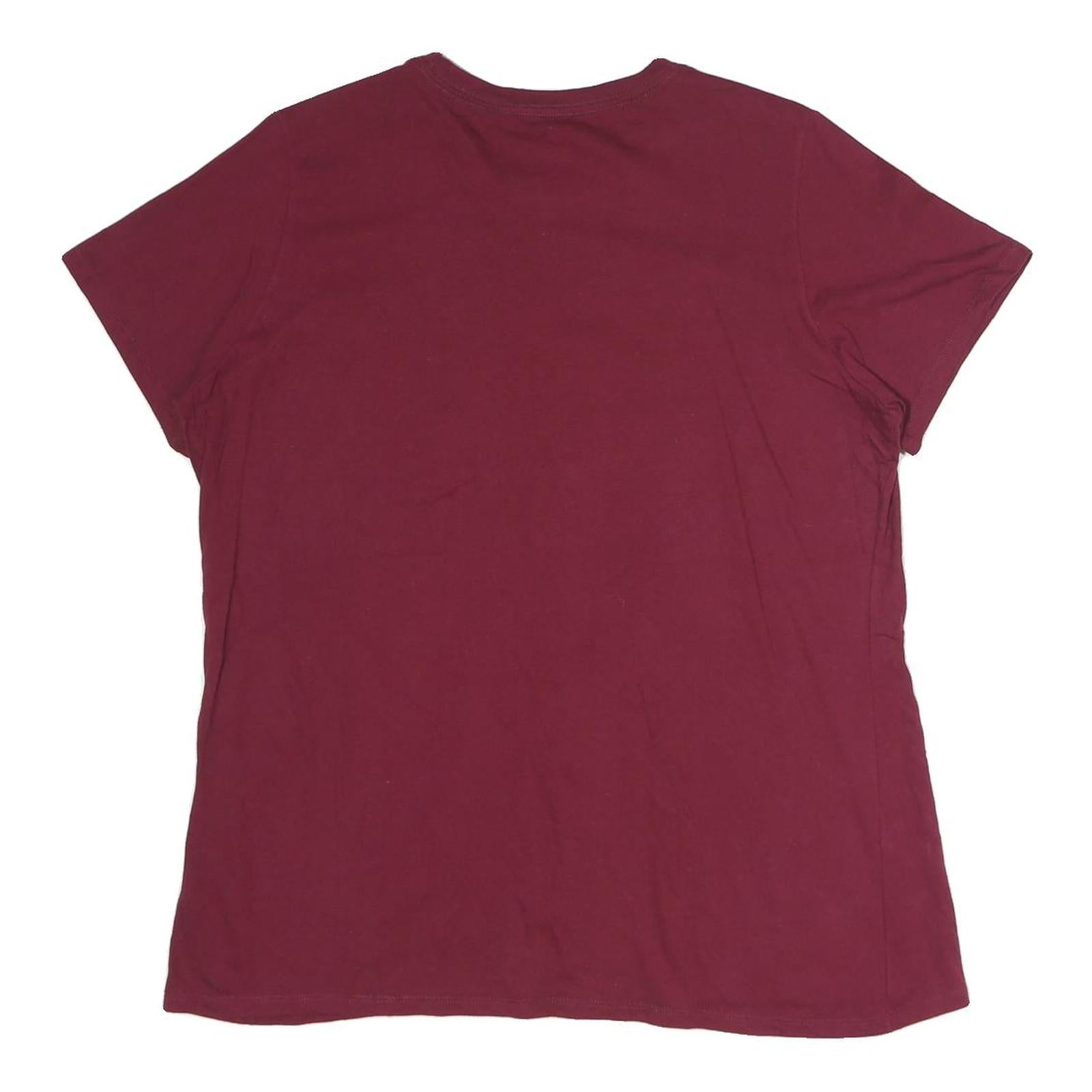 NIKE Womens Maroon Modesto Nuts Baseball Graphic T-Shirt 2XL Short Sleeve Crew