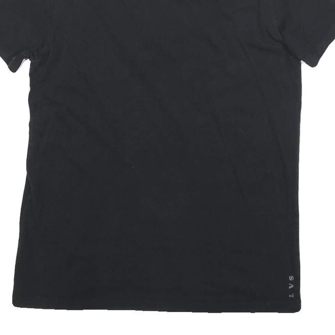 LEVI'S Mens Black Short Sleeve Crew Neck T-Shirt S Cotton Blend Classic Fit