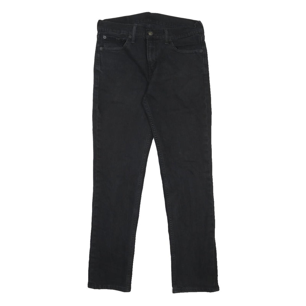 LEVI'S 511 Mens Jeans Black Slim Skinny Denim Medium W30 L30 Slim Fit Zip