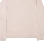 CALVIN KLEIN Womens Beige Plain Cotton Blend Jumper Crew Neck Basic Knit M