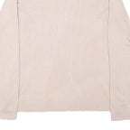 CALVIN KLEIN Womens Beige Plain Cotton Blend Jumper Crew Neck Basic Knit M